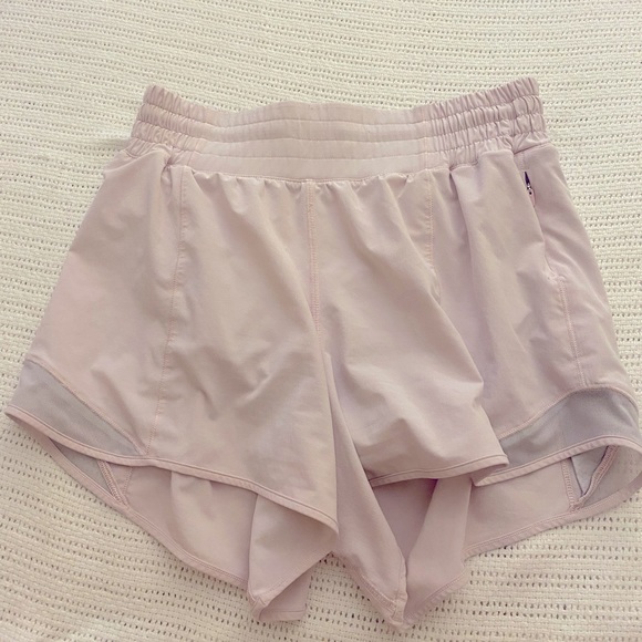lululemon athletica Pants - Hotty hot high rise lined short in pink milkshake 4 inch